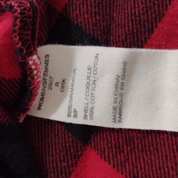 Woolrich Red Buffalo Check Pemberton Boyfriend Flannel Shirt Size S - Picture 8 of 11